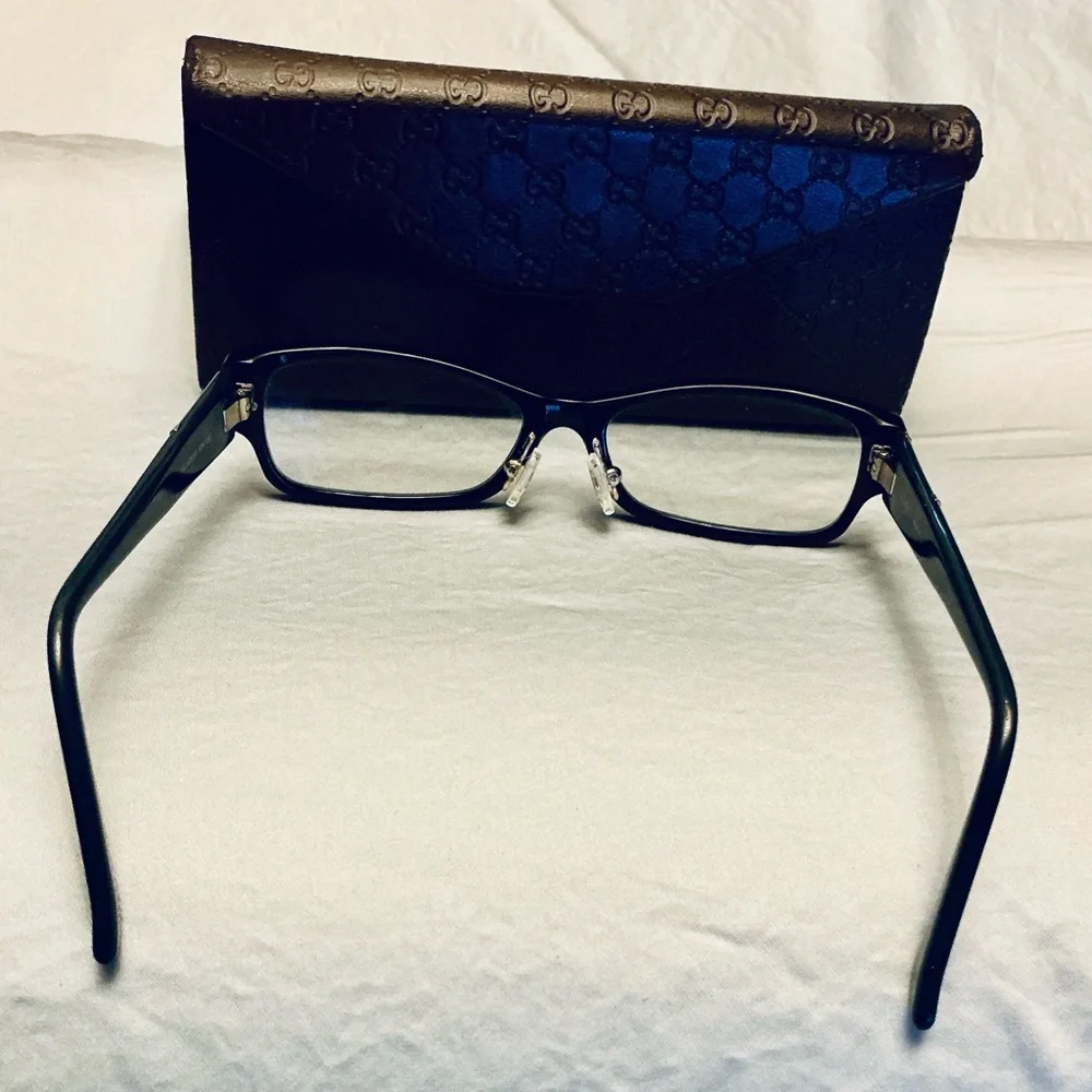 Gucci Black Eyeglasses with Case - Picture 3 of 10
